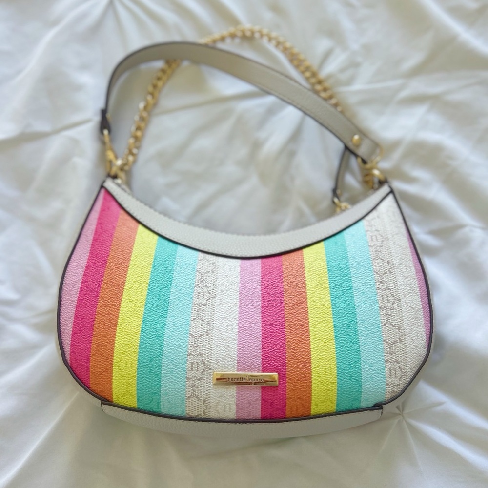 Rainbow Stripe Mini Shoulder Bag